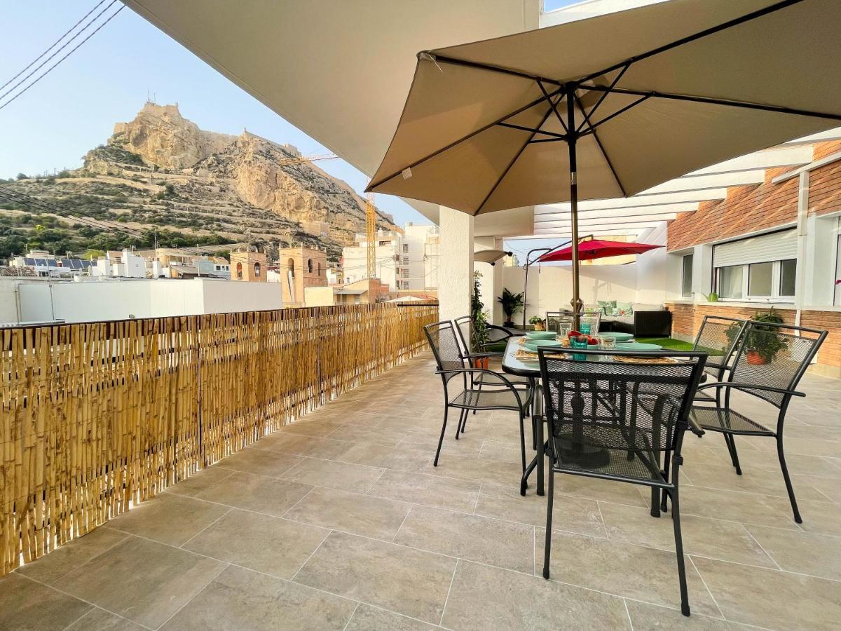 La Terraza. Vistas Al Castillo A 1 Min. De La Playa Alicante Buitenkant foto